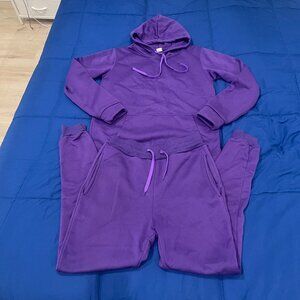 Matching Purple sweat suit with hoodie (Small)